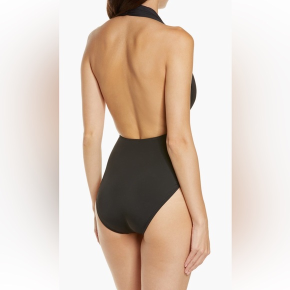 NORMA KAMALI Halter Low Back one-piece Swimsuit - Picture 4 of 6